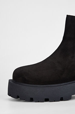 Valmenti Kadın Siyah Süet Hakiki Deri Casual Bot 970 1508 BN BOT SK23/24