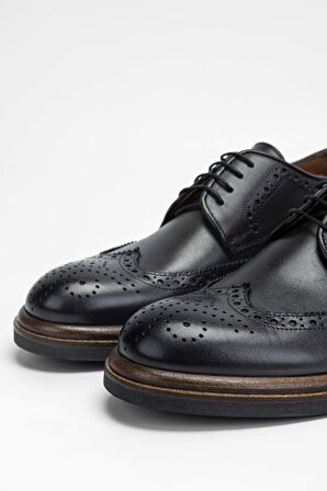 Tamer Tanca Erkek Hakiki Deri Siyah Casual Ayakkabı 537 3262 ERK AYK SK23/24 SIYAH FNSJ