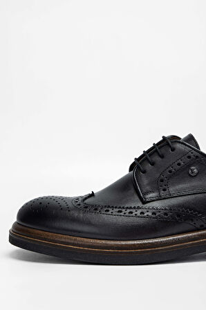 Tamer Tanca Erkek Hakiki Deri Siyah Casual Ayakkabı 537 3262 ERK AYK SK23/24 SIYAH FNSJ