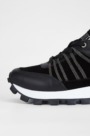 Valmenti Kadın Siyah Süet Hakiki Deri Sneakers & Spor Ayakkabı 775 357205 BN AYK SK23/24