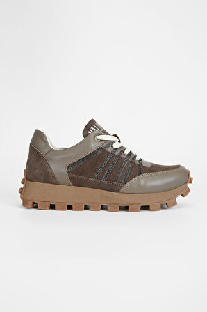 Valmenti Kadın Vizon Süet Hakiki Deri Sneakers & Spor Ayakkabı 775 357205 BN AYK SK23/24