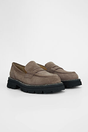 Valmenti Kadın Vizon Süet Hakiki Deri Casual Loafer 775 5004 BN AYK SK23/24