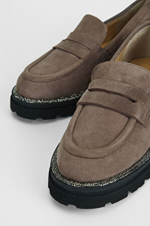 Valmenti Kadın Vizon Süet Hakiki Deri Casual Loafer 775 5004 BN AYK SK23/24