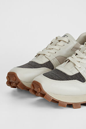 Valmenti Kadın Kırık Beyaz Hakiki Deri Sneakers & Spor Ayakkabı 775 357218 BN AYK SK23/24