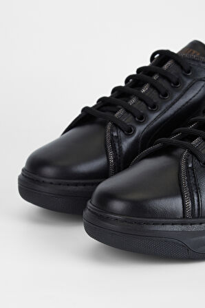 Valmenti Kadın Siyah Hakiki Deri Sneakers & Spor Ayakkabı 775 1732 BN AYK SK23/24