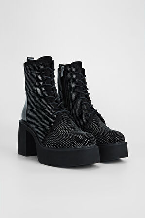 Valmenti Kadın Siyah Süet Hakiki Deri Casual Bot 775 8265 BN BOT SK23/24