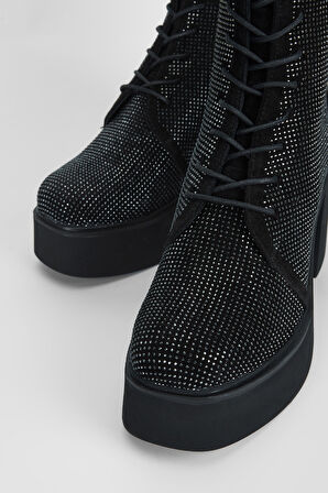 Valmenti Kadın Siyah Süet Hakiki Deri Casual Bot 775 8265 BN BOT SK23/24