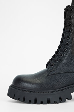 Valmenti Kadın Siyah Floter Hakiki Deri Casual Bot 775 8125 BN BOT SK23/24