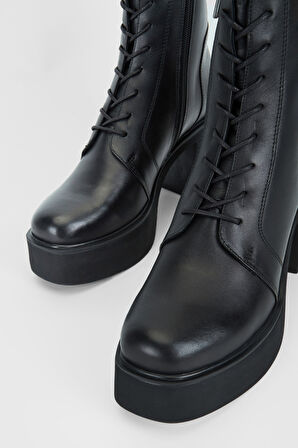 Valmenti Kadın Siyah Hakiki Deri Casual Bot 775 8033 BN BOT SK23/24