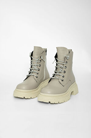 Valmenti Kadın Bej Hakiki Deri Casual Bot 775 396891 BN BOT SK23/24