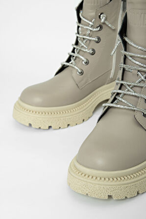 Valmenti Kadın Bej Hakiki Deri Casual Bot 775 396891 BN BOT SK23/24