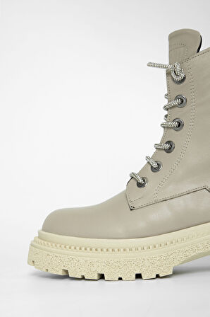 Valmenti Kadın Bej Hakiki Deri Casual Bot 775 396891 BN BOT SK23/24