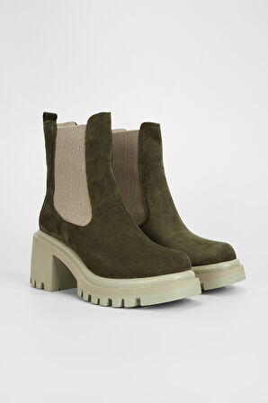 Valmenti Kadın Haki Süet Hakiki Deri Casual Bot 775 27704 BN BOT SK23/24