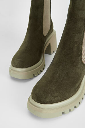 Valmenti Kadın Haki Süet Hakiki Deri Casual Bot 775 27704 BN BOT SK23/24