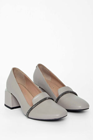 Tamer Tanca Kadın Hakiki Deri Vizon Topuklu Ayakkabı 923 788 BN AYK SK23/24 VZN DR/GMS TAS