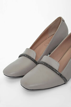 Tamer Tanca Kadın Hakiki Deri Vizon Topuklu Ayakkabı 923 788 BN AYK SK23/24 VZN DR/GMS TAS