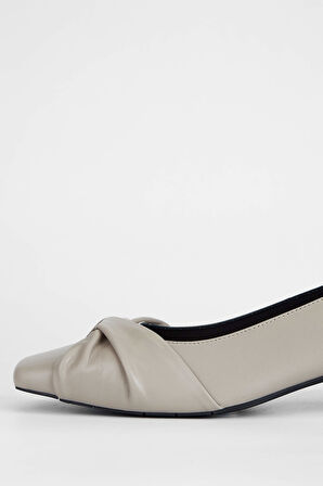 Tamer Tanca Kadın Hakiki Deri Vizon Topuklu Ayakkabı 923 780 BN AYK SK23/24 VIZON DR