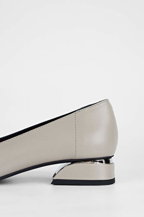 Tamer Tanca Kadın Hakiki Deri Vizon Topuklu Ayakkabı 923 780 BN AYK SK23/24 VIZON DR