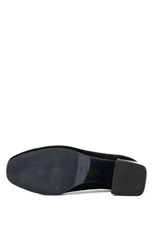 Tamer Tanca Kadın Hakiki Deri Siyah Süet Topuklu Ayakkabı 923 762-1 BN AYK SK23/24 SIYAH SUET