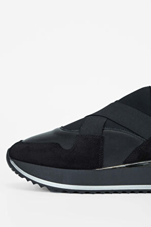 Tamer Tanca Kadın Hakiki Deri Siyah Deri Sneakers & Spor Ayakkabı 923 TCSR-072 BN AYK SK23/24 SIYAH DR