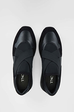 Tamer Tanca Kadın Hakiki Deri Siyah Deri Sneakers & Spor Ayakkabı 923 TCSR-072 BN AYK SK23/24 SIYAH DR
