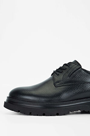 Tamer Tanca Erkek Hakiki Deri Siyah Casual Ayakkabı 818 2023 ERK AYK SK23/24 SIYAH FLTR