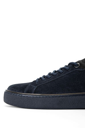 Tamer Tanca Erkek Hakiki Deri Lacivert Süet Sneakers & Spor Ayakkabı 804 649 ERK AYK SK23/24 LACI SUET