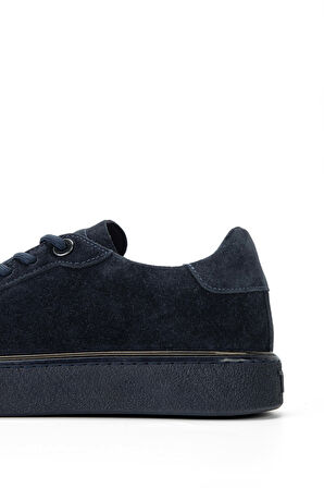 Tamer Tanca Erkek Hakiki Deri Lacivert Süet Sneakers & Spor Ayakkabı 804 649 ERK AYK SK23/24 LACI SUET