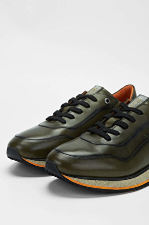 Tamer Tanca Erkek Hakiki Deri Yeşil Sneakers & Spor Ayakkabı 987 070K ERK AYK SK23/24 YESIL FNSJ