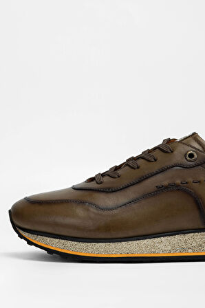 Tamer Tanca Erkek Hakiki Deri Ceviz Sneakers & Spor Ayakkabı 987 070K ERK AYK SK23/24 CEVIZ FNSJ