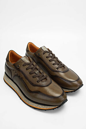 Tamer Tanca Erkek Hakiki Deri Ceviz Sneakers & Spor Ayakkabı 987 070K ERK AYK SK23/24 CEVIZ FNSJ