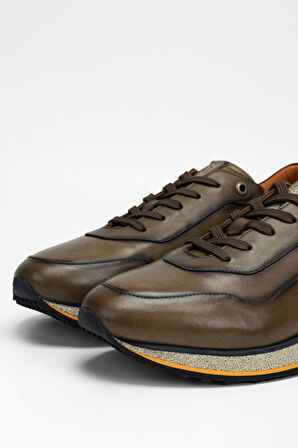 Tamer Tanca Erkek Hakiki Deri Ceviz Sneakers & Spor Ayakkabı 987 070K ERK AYK SK23/24 CEVIZ FNSJ