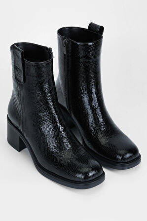 Tamer Tanca Kadın Hakiki Deri Siyah Yılan Casual Bot 231 1059 BN BOT SK23/24 SIYAH YLN