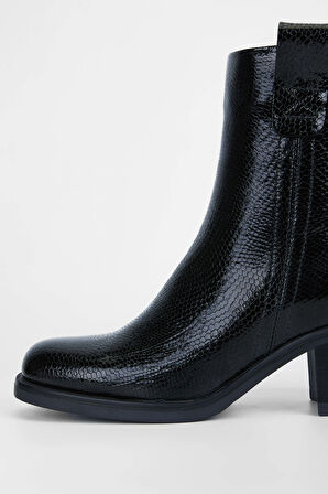 Tamer Tanca Kadın Hakiki Deri Siyah Yılan Casual Bot 231 1059 BN BOT SK23/24 SIYAH YLN