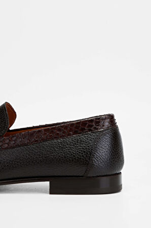 Tamer Tanca Erkek Hakiki Deri Kahverengi Loafer Ayakkabı 537 3225 ERK AYK Y23 KAHVE FLTR/YLN