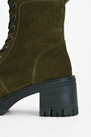 Tamer Tanca Kadın Hakiki Deri Haki Süet Casual Bot 775 8259 BN BOT SK23/24 HAKI SUET