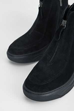 Valmenti Kadın Siyah Süet Hakiki Deri Casual Bot 775 2885 BN BOT SK23/24