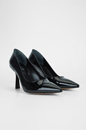 Valmenti Kadın Siyah Rugan Hakiki Deri Terlik 654 165 BN AYK SK23/24