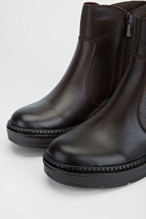 Tamer Tanca Kadın Hakiki Deri Kahverengi Casual Bot 824 2717 BN BOT SK23/24 KAHVE FLTR