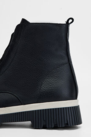 Valmenti Kadın Siyah Floter Hakiki Deri Casual Bot 824 3752 BN BOT SK23/24