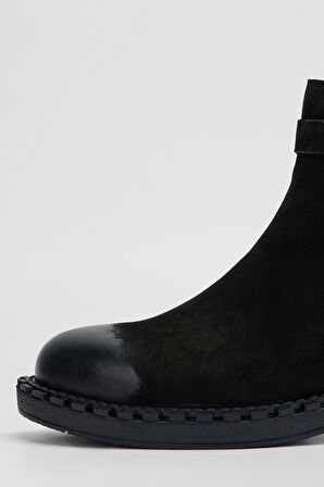 Valmenti Kadın Siyah Nubuk Hakiki Deri Casual Ayakkabı 824 36-50 BN BOT SK23/24