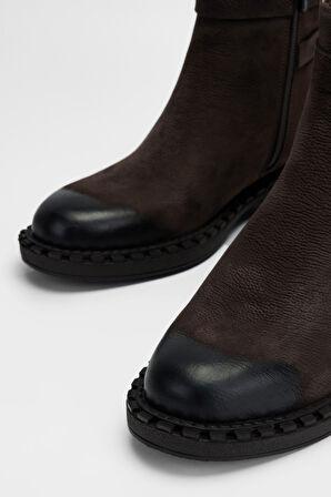 Valmenti Kadın Kahve nbk Hakiki Deri Casual Ayakkabı 824 36-50 BN BOT SK23/24