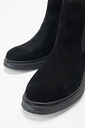 Valmenti Kadın Siyah Süet Hakiki Deri Casual Bot 824 7004 BN BOT SK23/24