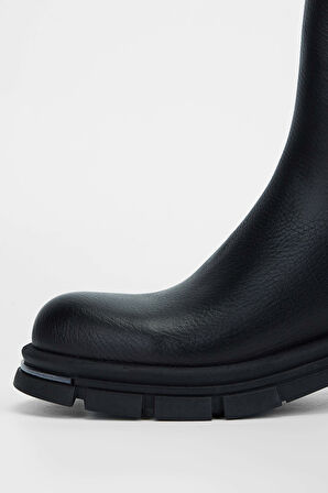 Tamer Tanca Kadın Hakiki Deri Siyah Casual Bot 231 1056 BN BOT SK23/24 SIYAH FLTR