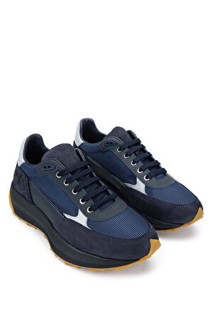 Tamer Tanca Erkek Hakiki Deri Lacivert Sneakers & Spor Ayakkabı 698 1053-7 ERK AYK SK23/24 LACI