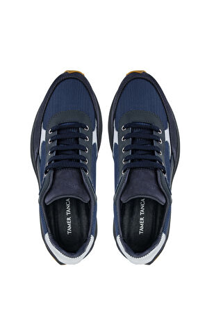 Tamer Tanca Erkek Hakiki Deri Lacivert Sneakers & Spor Ayakkabı 698 1053-7 ERK AYK SK23/24 LACI