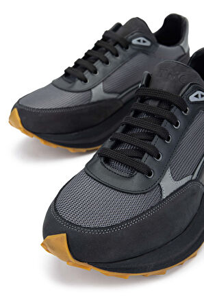 Tamer Tanca Erkek Hakiki Deri Gri Sneakers & Spor Ayakkabı 698 1053-7 ERK AYK SK23/24 GRI