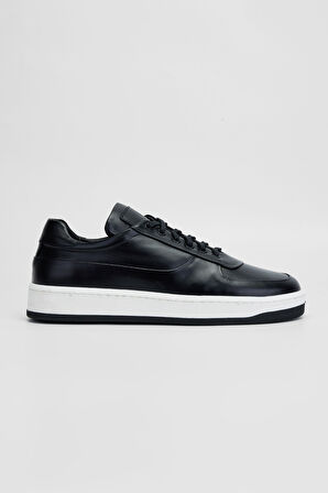 Valmenti Erkek Siyah Hakiki Deri Sneakers & Spor Ayakkabı 325 500-50 ERK AYK SK23/24
