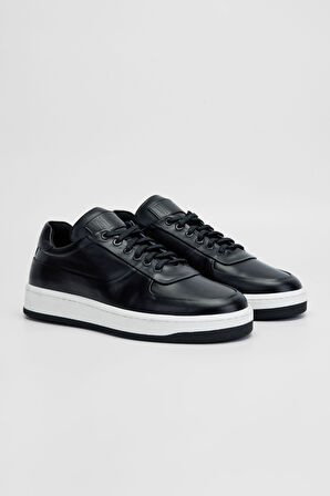 Valmenti Erkek Siyah Hakiki Deri Sneakers & Spor Ayakkabı 325 500-50 ERK AYK SK23/24