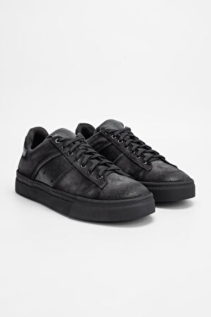 Valmenti Erkek Siyah grft Hakiki Deri Sneakers & Spor Ayakkabı 325 500-99 ERK AYK SK23/24